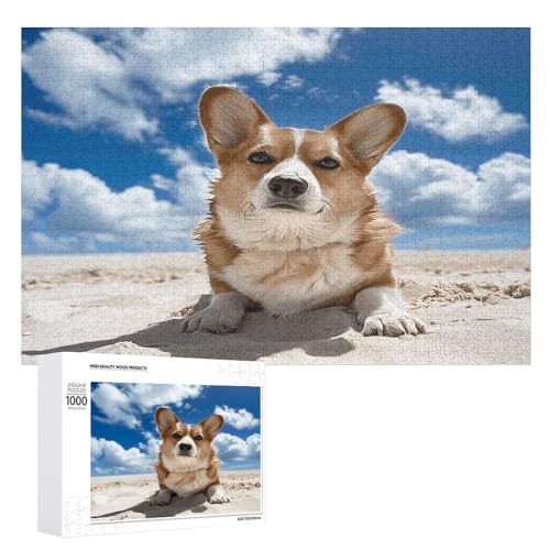 Puzzle 1000 500 300 Teile Personalisierte Fotos Puzzle mit Aufbewahrungstasche Liegend am Strand Puzzles Herausfordernde Bilderpuzzle Männer Frauen Wohnkultur Holzpuzzles für Familie von JEKYQ