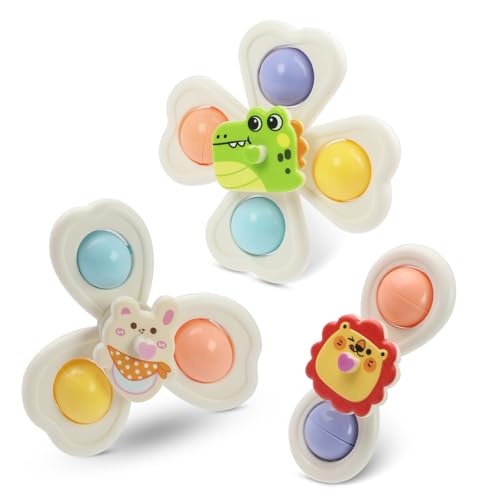 Saugnapf Spielzeug Kinder 3 Stück Bisphenol A Frei Baby Spinner mit Saugnapf Geeignet für Baby Spielzeug ab 3 Monate Reisespielzeug Badespielzeug für Ausflüge beruhigendes Saugnapf Spielzeug Kinder 3 Stück Bisphenol A Frei Baby Spinner mit Saugnapf Geeignet für Baby Spielzeug ab 3 Monate Reisespielzeug Badespielzeug für Ausflüge beruhigendes von JETOP