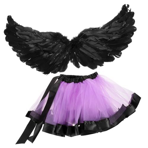 JEWEDECO 1 Satz Halloweenkostüm kinderkostüme halloween kinderkostum halloween kinder faschingskostüme Tutu-Rock Halloween verkleiden sich Kleidung Kostümkleid Cosplay Engel Requisite Stoff von JEWEDECO