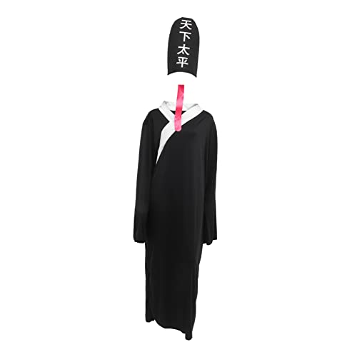 JEWEDECO 1 Satz schwarz-weiße vergängliche kleidung Tod verkleidet Vergänglichkeit Ghost Cosplay halloween costume halloween kleidung Halloween-Outfit für Männer Geister-Halloween-Kostüm von JEWEDECO