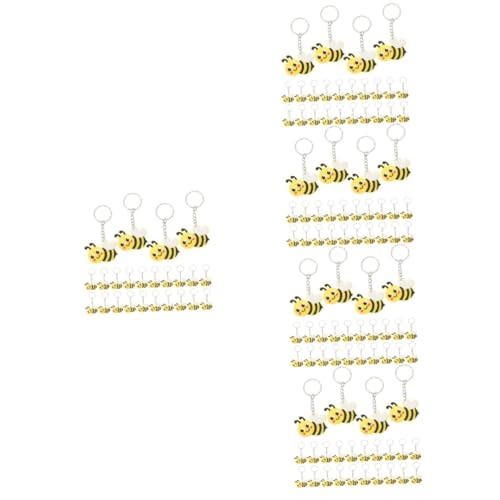 JEWEDECO 120 Stk Biene Schlüsselanhänger Karikatur Schlüsselanhänger Mit Bienenanhänger Favorisieren Schlüsselanhänger-dekor Thematisiert Rucksack Schlüsselanhänger Dekorationen Pvc von JEWEDECO