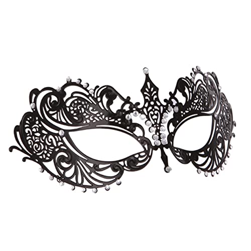 JEWEDECO 1Pc Metall Hohl Geschnitzte Augenmaske Mit Strass Für Mode Cosplay Und Maskerade Partys Elegante Kostümaske Für Damen Und Herren Ideal Für Karneval Und Besondere Anlässe von JEWEDECO