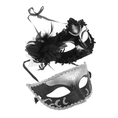 JEWEDECO 2 Stück Venezianische Halbgesichtsmasken Für Damen Elegante Maskerademasken Für Karneval Halloween Und Partys Stilvolle Kostümmasken Für Unvergessliche Anlässe von JEWEDECO