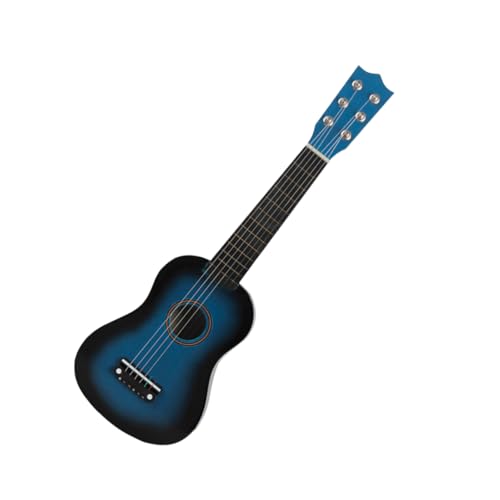 JEWEDECO 21 6-saitiges Musikinstrument Kinderspielzeug Ukulele Mini-akustikgitarre Kleine Gitarre Rosa Akustikgitarre Im Vintage-stil Musikinstrumente Für Kinder Blue Bambus von JEWEDECO