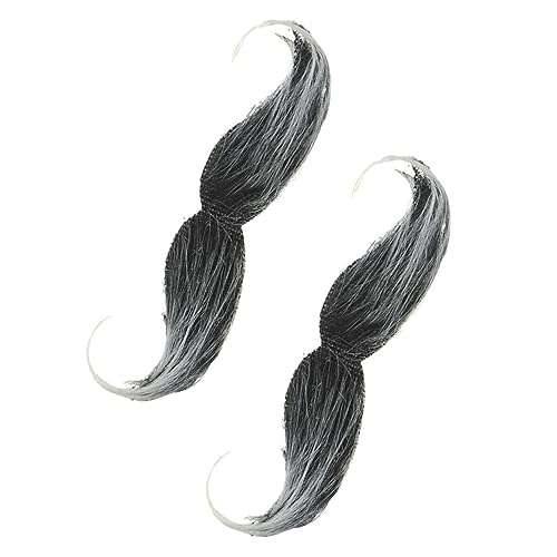 JEWEDECO 2St Halloween-Bart Fake Beard Fake Schnurrbart Fasching Schnurrbart Geschenkidee gelber Schnurrbart Gesicht realistischer Schnurrbart für Maskerade Halloween-Cosplay-Bärte Stoff von JEWEDECO