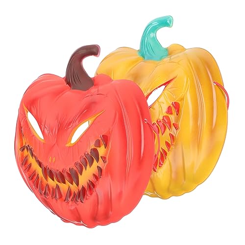 JEWEDECO 2St Halloween-Maske halloween costume halloween kleidung halloweenkostüme halloween decor Kürbis gruselige Masken Geistermasken Halloween-Horror-Maske schreckliche Maske Plastik von JEWEDECO