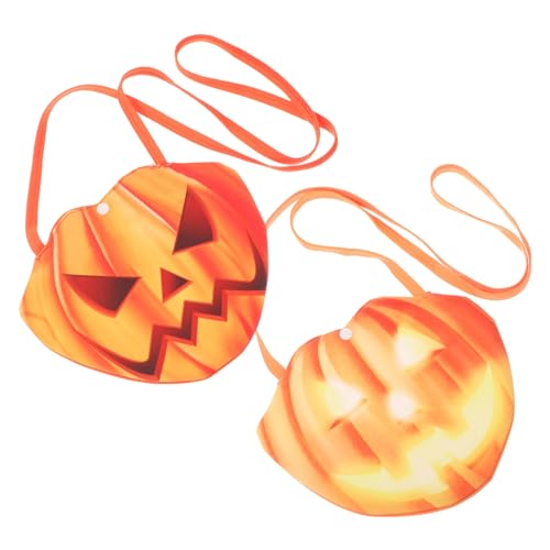 JEWEDECO 2St halloween tasche halloween bag candy bag halloween Halloween-Zubehör Süßes sonst gibt's Saures Tasche Taschen für Halloween-Leckerbissen Partyzubehör Geschenkbeutel Metall von JEWEDECO