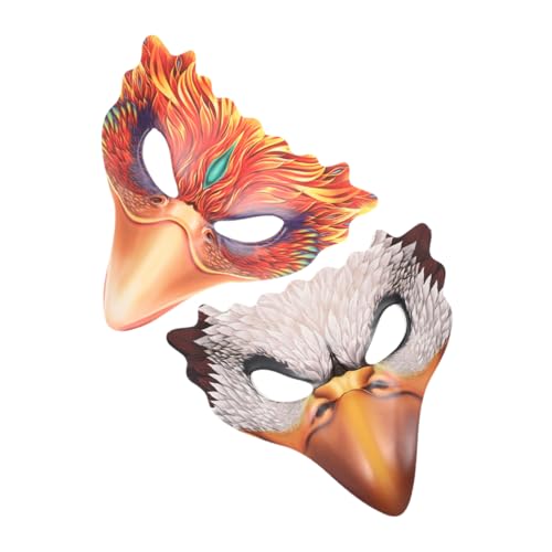 JEWEDECO 2St tierische Maske faschingskostum Halloween Vogelmaske Maskenball Maske mit Tiermotiv tiere Cosplay-Maske zarte Partymaske Maske für Frauen Party-Masken Maskerade-Maske Eva von JEWEDECO