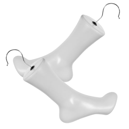 JEWEDECO 2st Damensockenform Socken Weiss Füße Socken Modell Fußpuppe Für Fußkettchen Fuß Schaufensterpuppe Mannequin-füße Fußpuppe Für Socken Mannequin-fußanzeige Schuhform Plastik Weiß von JEWEDECO