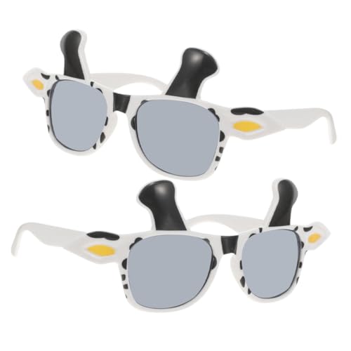 JEWEDECO 2st Kuhbrille Lustige Party-sonnenbrille Kuh Brille Coole Brille Neuheitsbrille Tierische Brillen Halloween-tierkostüm Kuh-cosplay-sonnenbrille Lustige Brille Bauernhoftier Stk von JEWEDECO