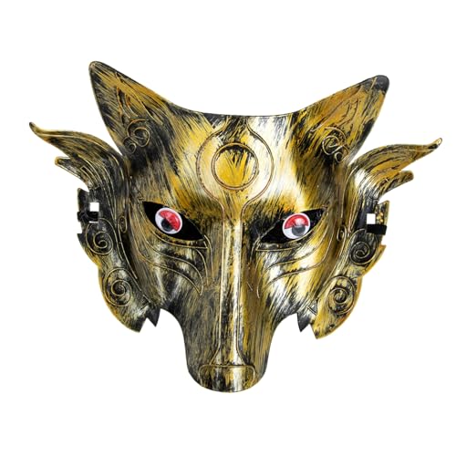 JEWEDECO 2st Wolfsmaske Halloween-kostüme Für Erwachsene Karnevalsmasken Holloween-masken Wolf-halloween Halloween-masken Verkleiden Sich Cosplay-stütze Tiergesichtsmaske Tanzmaske Plastik von JEWEDECO