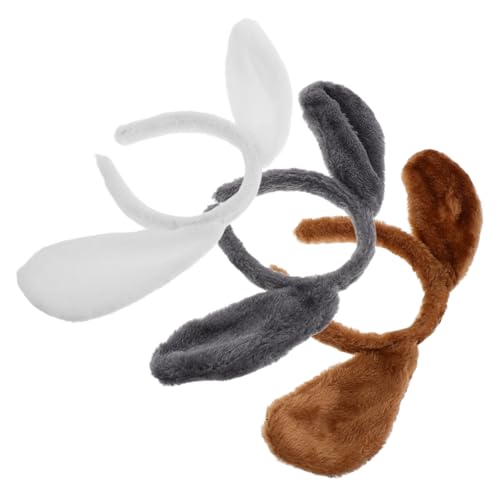 JEWEDECO 3 Stück Teiliges Haarreif mit Weichen Plüsch hundeohren Kuscheliger Tier Haarreif für Party Bühnenauftritte Karneval und Fantasievolles Spiel Langlebig und Bequem Mix aus Weiß und JEWEDECO 3 Stück Teiliges Haarreif mit Weichen Plüsch hundeohren Kuscheliger Tier Haarreif für Party Bühnenauftritte Karneval und Fantasievolles Spiel Langlebig und Bequem Mix aus Weiß und von JEWEDECO
