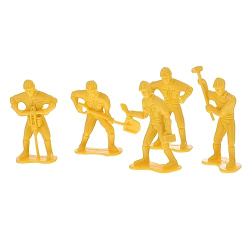 JEWEDECO 45St Mikro-Landschaftsverzierung Engineering-Menschen-Figuren Kidcraft-Spielset Kinderwerkzeuge Spielzeug für Kinder kinderspielzeug Modellbausatz Arbeiterfiguren Plastik Yellow von JEWEDECO