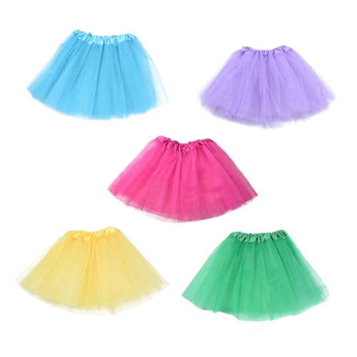 JEWEDECO 5 Teile/Satz Kinder Mädchen Tutu Rock 3 Schicht Tüll Kostüm Kleid Für Fasching Und Verkleidungen Ideal Für Karneval Und Partys Verschiedenen Farben Erhältlich von JEWEDECO