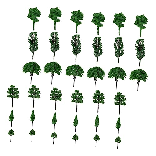 JEWEDECO 70 Stück Baummodell Simulationsbäume Mini-bäume Zum Basteln Kiefernbaum-dekor Modellanlage Architekturmodellbaum Kleine Bäume Zum Basteln Modellbäume Trainieren Green Plastik von JEWEDECO