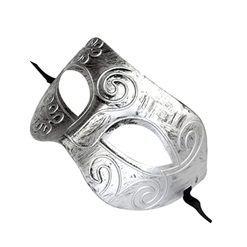 JEWEDECO Maskenmaske für Herren im griechisch-römischen Stil Vintage- in Silber für Kostümbälle Halloween und Maskenpartys von JEWEDECO