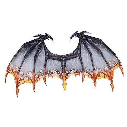 JEWEDECO Cosplay-Flügel halloween costume halloween kleidung halloween klamotten schwarze Flügel für Erwachsene dunkle Flügel Wingns kreative fliegende flügel Drachenflügelkostüm Black von JEWEDECO