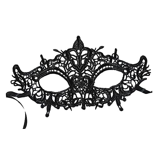 JEWEDECO Hochwertige Lochlose Schwarze Augenmuschel Für Damen Halloween-tanz Maskerade Für Kostümpartys von JEWEDECO