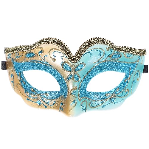 JEWEDECO Halbmaske für Kinder Halloween-Gesichtsmaske Paar Maske Karneval-Maske masken für kinder kindermundschutzmaske Halloween-Maske Cosplay-Maske dekorative Halbmaske Gurt Sky-blue von JEWEDECO