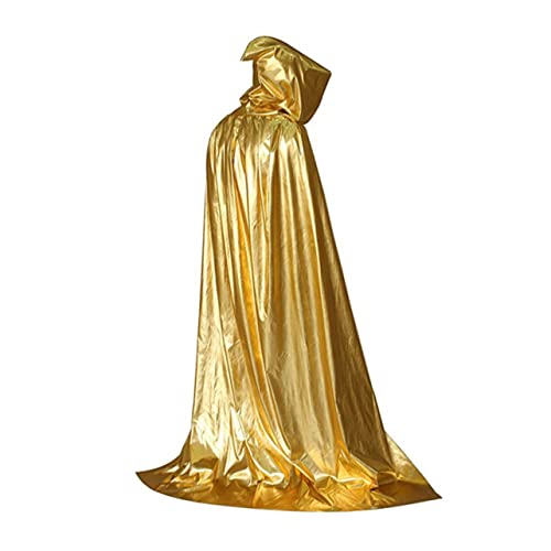 JEWEDECO Halloween Kapuzenumhang Umhang Für Erwachsene Kostü Für Halloween Cosplay Perfekt Für Maskerade Und Familienfeiern Größe Goldfarbe von JEWEDECO