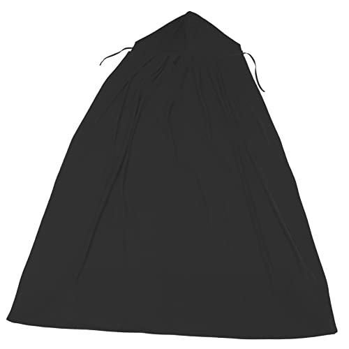 JEWEDECO Halloween Umhang 130cm Schwarzes Cape Für Cosplay Performance Kostü Für Halloween Feiern Unisex Ideal Für Hexen Zauberer Und Kreative Kostümierungen von JEWEDECO