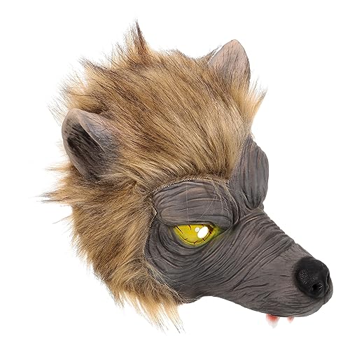 JEWEDECO Halloween Werwolfgesicht Wolfsdesign Party Cosplay Für Karneval Dekorative Lustige Cosplay Requisite Karnevalsparty Zubehör Kostümzubehör Tierdesign Halloween Party Horror Stil von JEWEDECO