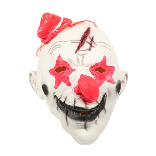 JEWEDECO Halloween-clown-maske Clown-cosplay-maske Halloweenkostüm Halloween Gruselig Halloween-masken Für Erwachsene Maskenball Maske Halloween-clown-kostüm Clown-outfit Emulsion Rosa von JEWEDECO