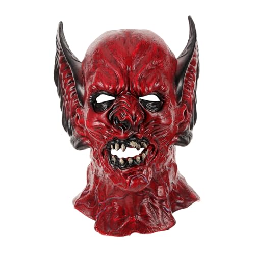 JEWEDECO Halloween-fledermaushaube Gruselige Halloween-party-maske Lächelnde Dämonenmaske Realistische Masken Gruselige Masken Realistisch Geistermasken Masken Für Halloween Vampirmasken Rp von JEWEDECO