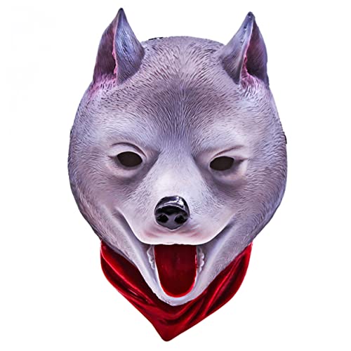 JEWEDECO Karnevalsmaske Wolfsmasken Frauenmaske Horror-Maske Maske im Tierdesign Tiermasken halloween costume halloween kleidung Cosplay-Maskenstütze dekorative Streichrequisite Harz Violet von JEWEDECO