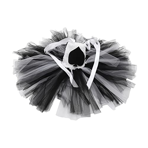 JEWEDECO Kinderkleid Tüllrock für Mädchen Tanz-Tutu Tutu-Kleid Mädchen-Tutu halloween costume halloween kleidung Schwarzer Rock Mädchenkleider Tutu-Rock Leistungszubehör Nylongewebe Black von JEWEDECO