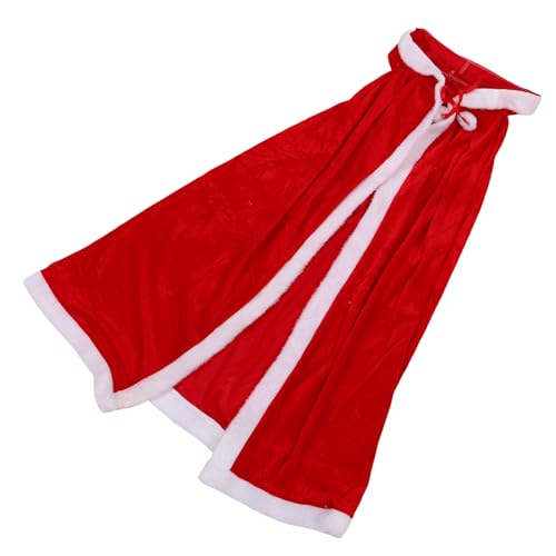 JEWEDECO Kinderkostüme Kap Weihnachtskostüme Umhang Bühnenkostüm Weihnachtsmann-Outfit weihnachts umhang weihnachts party festival outift festivaloutfit Feiertag Mantel Partymantel Samt rot von JEWEDECO