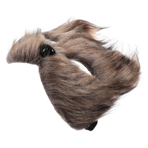 JEWEDECO Maske Gear Fox Unbemalter Fuchs Fuchsplüsch Gefälschter Fuchs Pelziger Fuchs Kostüm Wolf Plüschtier Cosplay Dekorativ Bemalbarer Fuchs Partyzubehör Kunstpelz von JEWEDECO