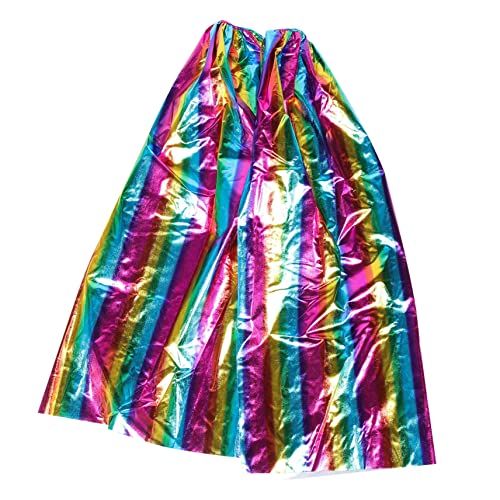 JEWEDECO Performance Regenbogen Party Vogelflügel Regenbogenmantel Kostüm Kinder Prinzessin Schmücken Rainbow Umhang für Kostüm Umhang Maskerade Cape Frauen für Cosplay Regenbogenkap Krone von JEWEDECO