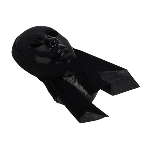 JEWEDECO Schwarze Unisex Vollgesichtsmaske Für Halloween Maskerade Tanzpartys Und Themenveranstaltungen Für Männer Und Frauenkostüme Für Halloween Partys von JEWEDECO