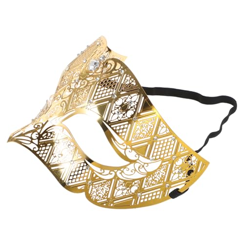 JEWEDECO Strass Metallmaske Für Maskerade Partys Halbe Gesichtmaske Mit Glitzerndem Strass Elegante Augenmaske Für Karneval Halloween Und Kostümpartys Unisex Design von JEWEDECO