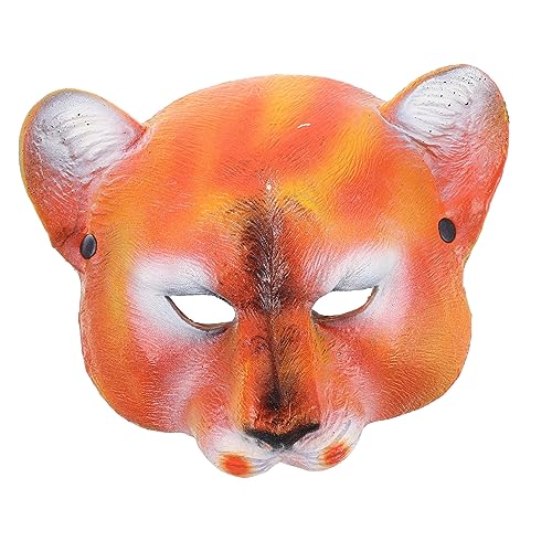 JEWEDECO Tiermasken Tiger Maske Tiger Halbgesichtsmaske Maske Für Halloween Löwenkostüm Maske Halloween-löwenmaske Halbgesichtsmaskenkostüm Maskerade Halloween-tier Tier Verkleiden Pu von JEWEDECO