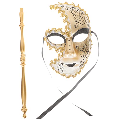 JEWEDECO Venezianische Maske Halloween-dekor Maskenverzierung Halloween-party-masken Venezianische Karnevalsmasken Frauen-maskerade-maske Halloween-accessoires Maskendekor Black Plastik von JEWEDECO