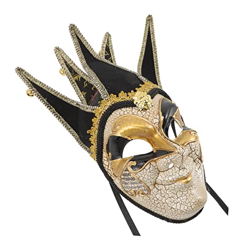 JEWEDECO Venezianische Maske Maskerade-Requisite Karnevalsparty Kostüm Maske Karneval Tanzmasken Maskendekor halloween masken halloweenmaske Cosplay-Zubehör Maske für den Mann Plastik Black von JEWEDECO