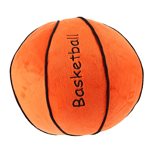 JEWEDECO Basketball Korb Kinder Plüschtier Ball 1 Basketball Üsch Kissen Weicher Basketball Kissen Für Dekoration Und Reisen Fuzzy Basketball Für Jungen Und Ädchen von JEWEDECO