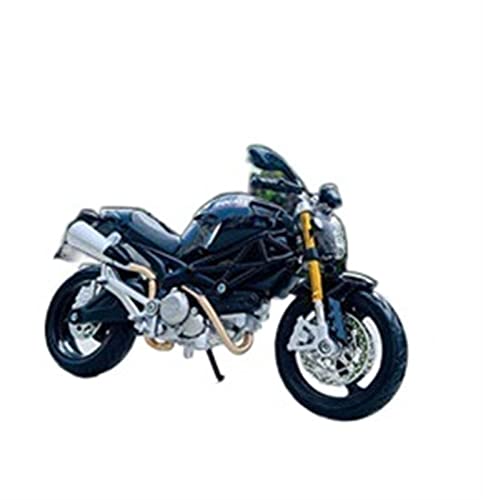 JEWOSS Für Ducati 696 1:12 Druckgusslegierung Motorrad Modellauto Modellsammlung Geschenk Spielzeug Werkzeuge Motorrad-Modelle (Color : Black, Size : 1) von JEWOSS