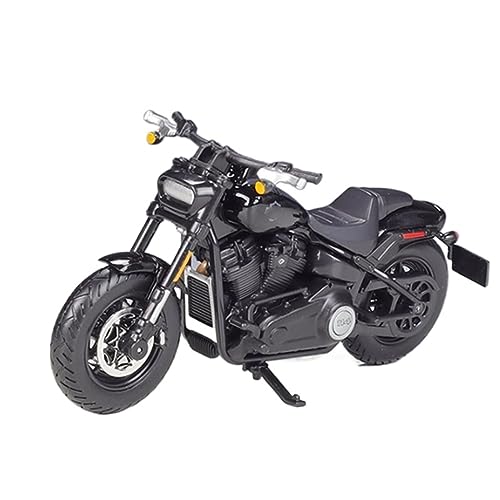 JEWOSS Für Harley-Davidson 2022 Fat Bob 114 1:18 Legierung Sportmotorradmodell Druckguss Straßenrennen Motorradmodell Spielzeug Für Erwachsene Geschenke Motorrad-Modelle (Color : Black) von JEWOSS