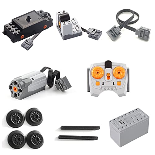 JGDLBXJY 12-teiliges Technik-Power-Funktions-Set, Fernbedienung, Batteriebox, Züge für Technik-Zug, kompatibel mit Lego Technic von JGDLBXJY