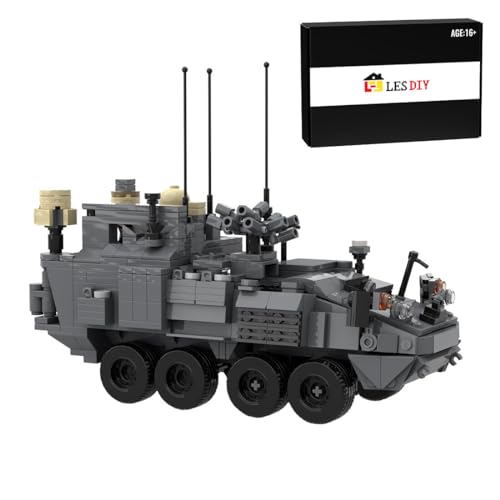 JGDLBXJY Technik-Panzer-Baustein, 579-teiliges M5A1-Leichtpanzer-Modell, Militär-Panzer-Bauset, Armee-Panzer-Bauset, Panzer-Modellbausatz, Konstruktionsspielzeug, kompatibel mit Lego von JGDLBXJY