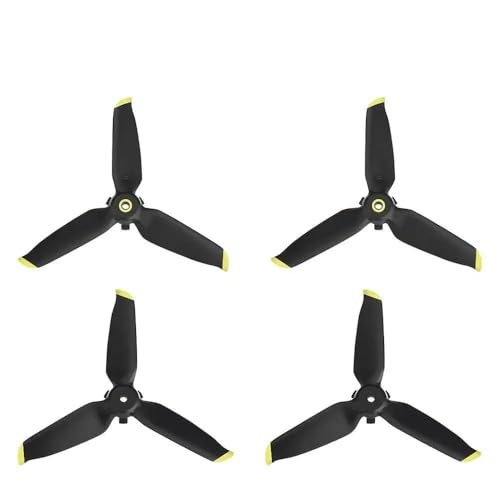 JGHFReW 4-teiliges Schnellspann-Propeller-Set Kompatibel mit FPV-Drohne, kompatibel mit Zubehör zur Geräuschreduzierung mit DREI Blättern(2pairs Golden Paddle) von JGHFReW