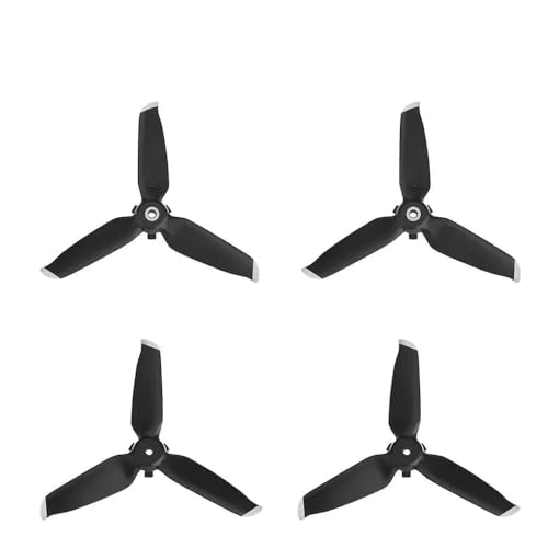 JGHFReW 4-teiliges Schnellspann-Propeller-Set Kompatibel mit FPV-Drohne, kompatibel mit Zubehör zur Geräuschreduzierung mit DREI Blättern(2pairs Silver Paddle) von JGHFReW