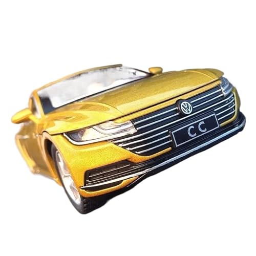 JHEONC Druckguss Simulation Modell 1 32 Für Volkswagen CC Arteon Legierung Auto Modell Druckguss Pull Back Simulation Sammlung Dekoration Display Hobby Ornament Display(Yellow) von JHEONC