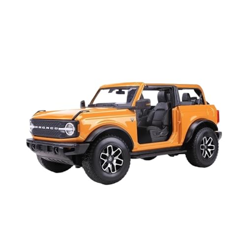 JHEONC Druckguss Simulation Modell 1:18 Für Ford 2021 Bronco Wildtrak Auto Modell Simulation Diecast Metall Klassische Sammlung Dekoration Display Hobby Ornament Display(Orange) von JHEONC