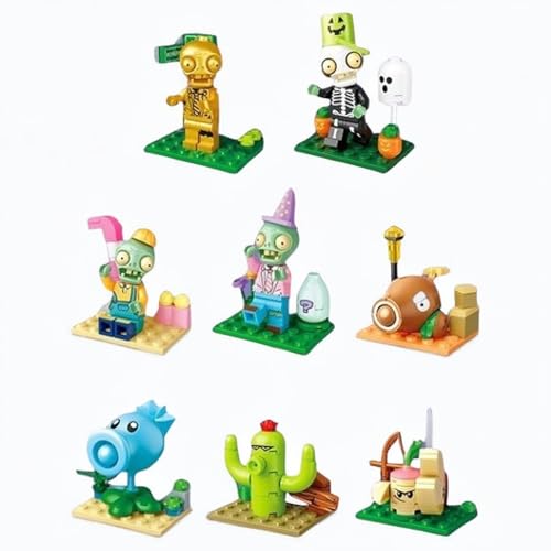 JHESAO Plants and Zombies Toys Action Figures Puzzles PVZ Toys Set 1 2 Series Great Gifts for Kids and Fans, Birthday and Christmas Party New von JHESAO