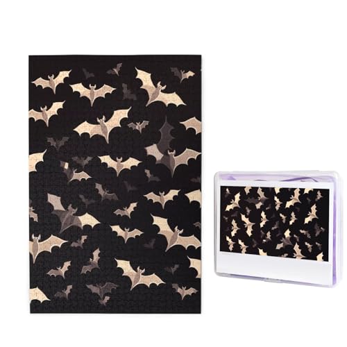 Halloween Flying Bats Jigsaw Puzzles 1000 Pieces Wooden Puzzle Personalized Photo Puzzle for Adults Picture Puzzle Custom Puzzle Wedding Puzzle for Birthday Valentines Day Anniversary von JHLMN