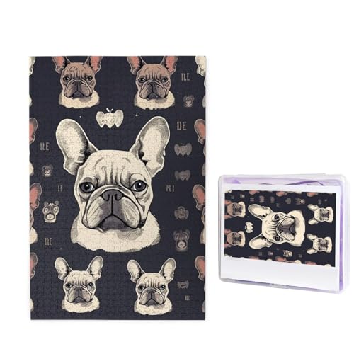 I Love French Bulldog Jigsaw Puzzles 1000 Pieces Wooden Puzzle Personalized Photo Puzzle for Adults Picture Puzzle Custom Puzzle Wedding Puzzle for Birthday Valentines Day Anniversary von JHLMN